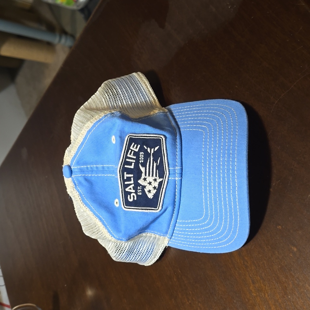 Salt life light blue Snapback hat NWT